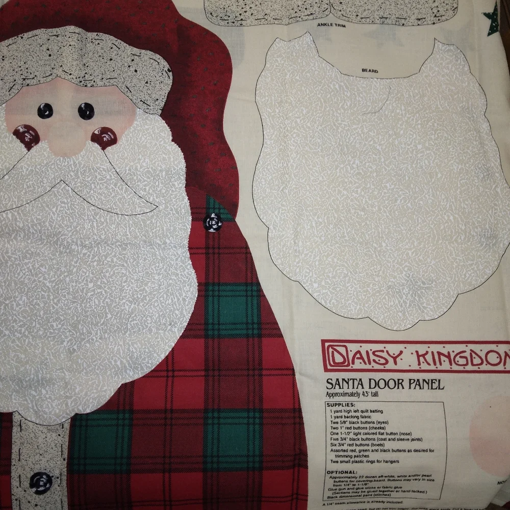 FABRIC Daisy Kingdom Santa Door Panel, #3201